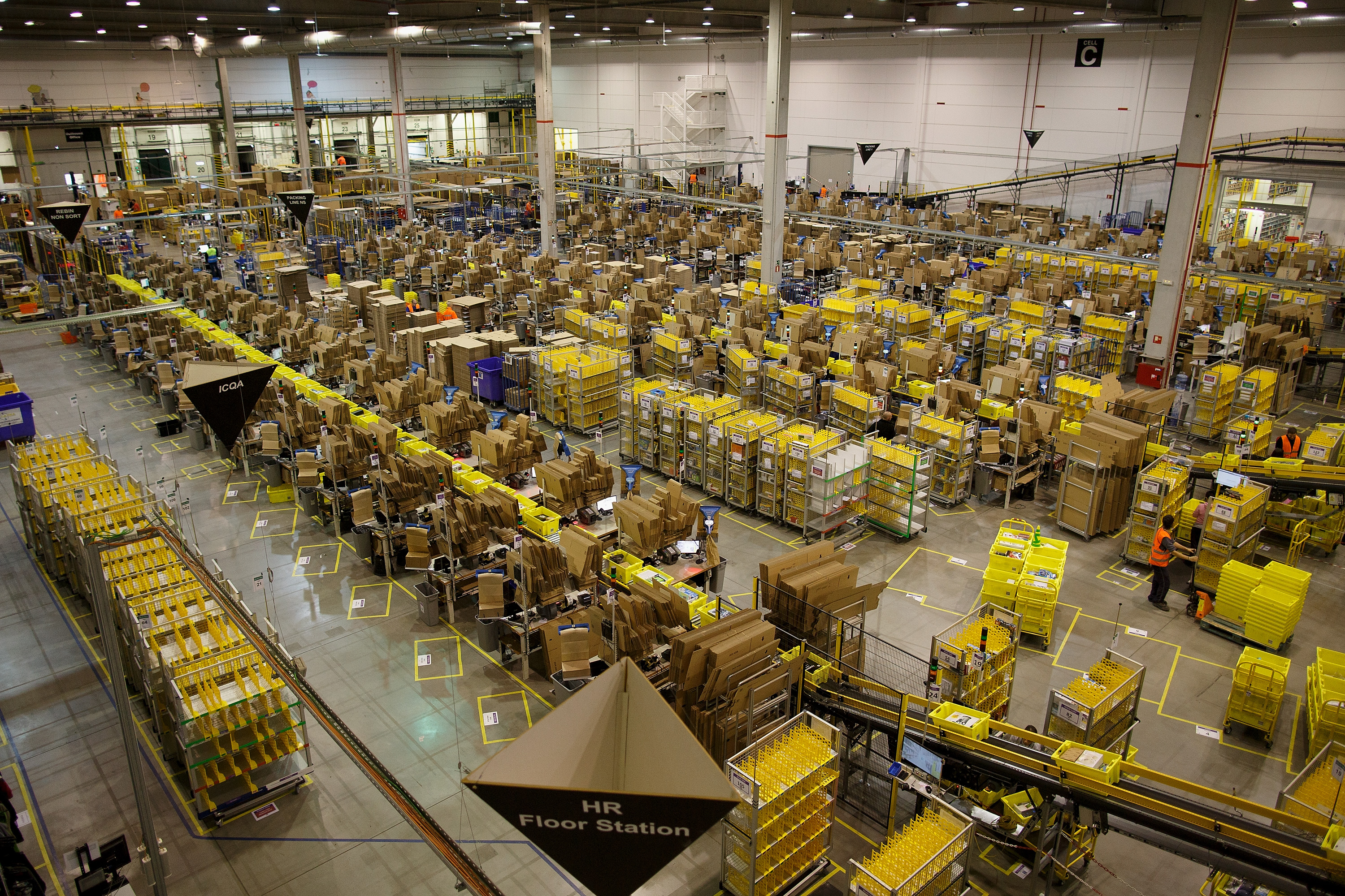 Amazon Fulfillment Prepares Ahead Of Christmas In Madrid