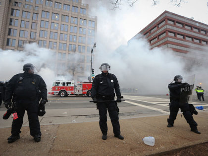 Protesters And Trump Supporters Gather In D.C. For Donald Trump Inauguration