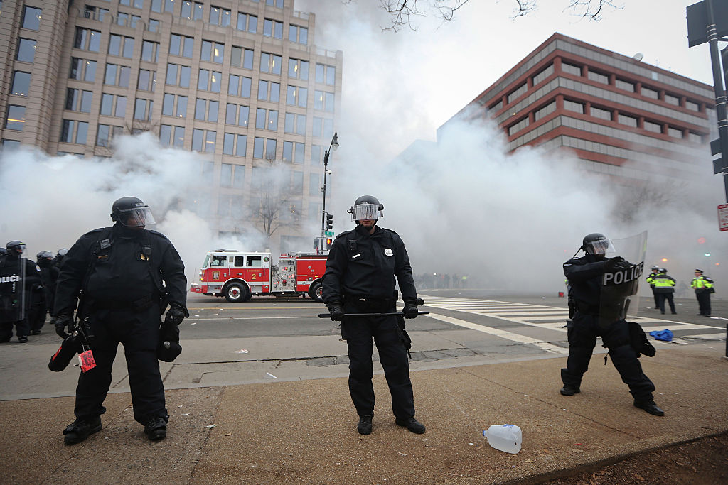 Protesters And Trump Supporters Gather In D.C. For Donald Trump Inauguration