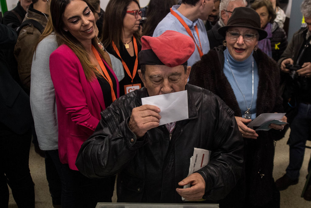 Residents Of Catalonia Go To The Polls