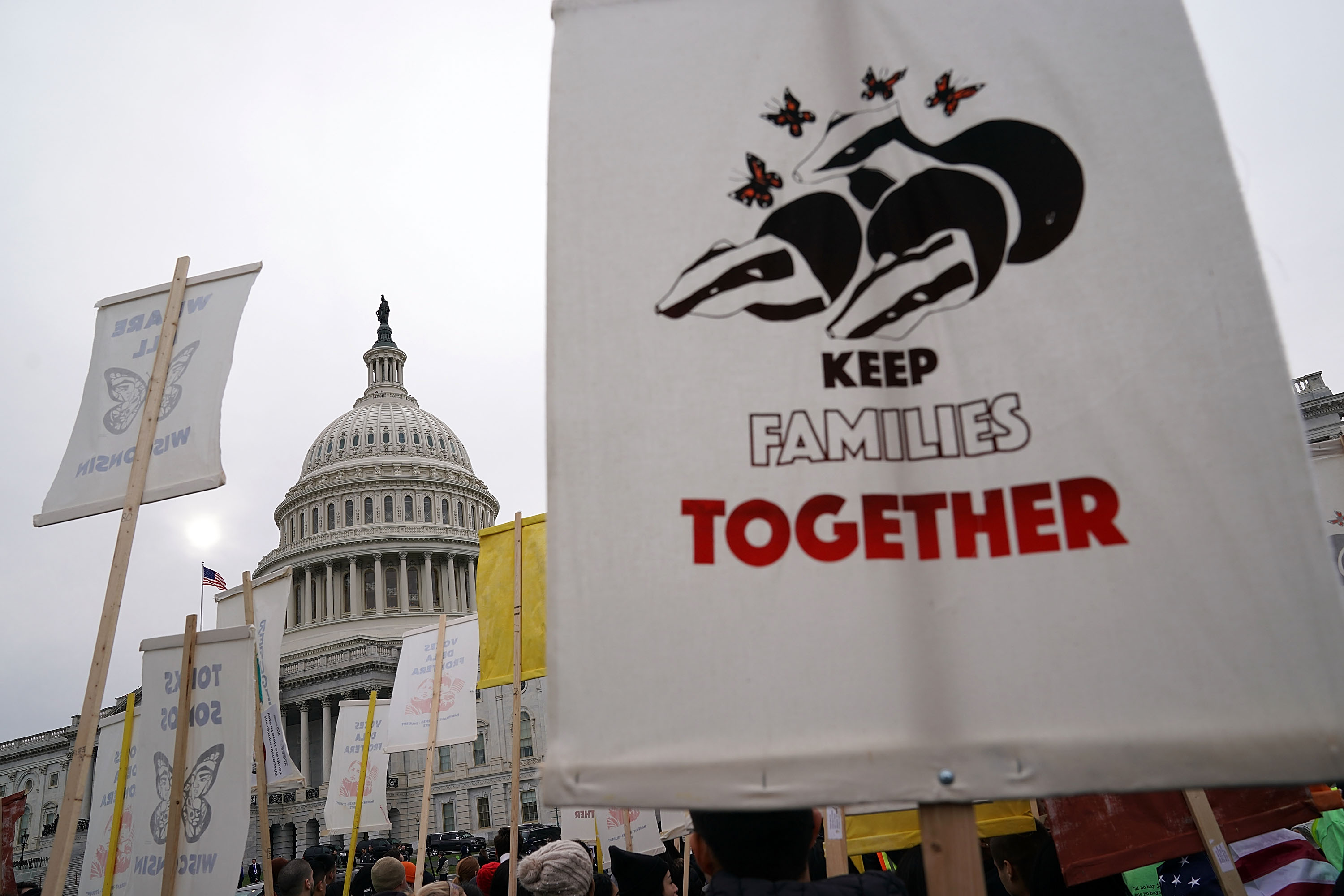 Immigration Activists Protest On Capitol Hill Calling On Congress To Pass Clean Dream Act