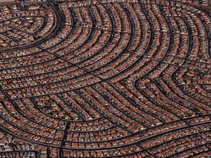 Aerial photo of Las Vegas, Nevada suburbs.