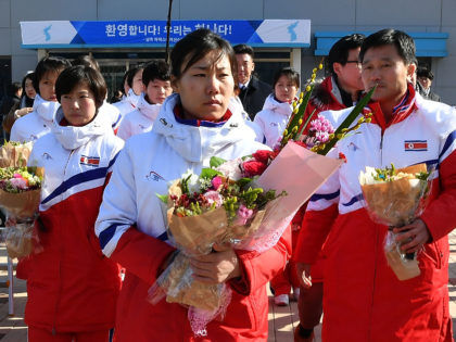 North Korean Olympic Advance Team and Women's Ice Hockey Players Arrive in South Korea