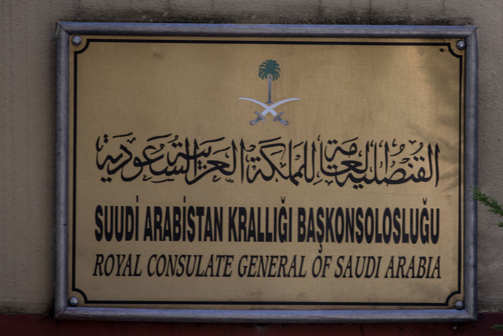 Protest Held In Support Of Missing Writer Jamal Khashoggi Outside Saudi Consulate In Istanbul