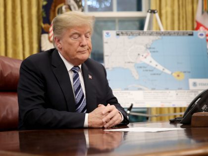 President Trump Meets With Homeland Security Secretary Nielsen And FEMA Administrator Long In The Oval Office