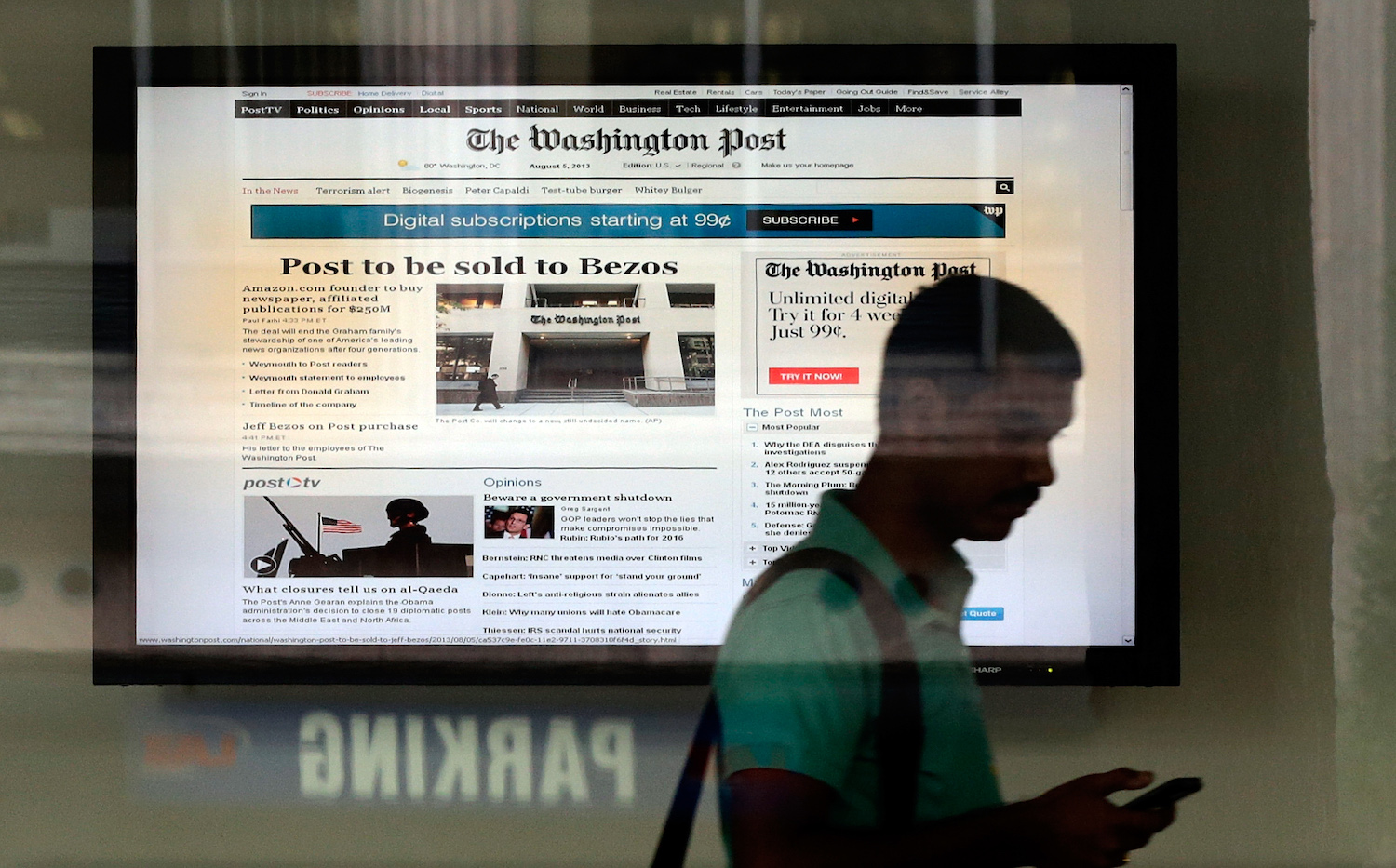 Amazon's Jeff Bezos To Buy The Washington Post For 250 Million
