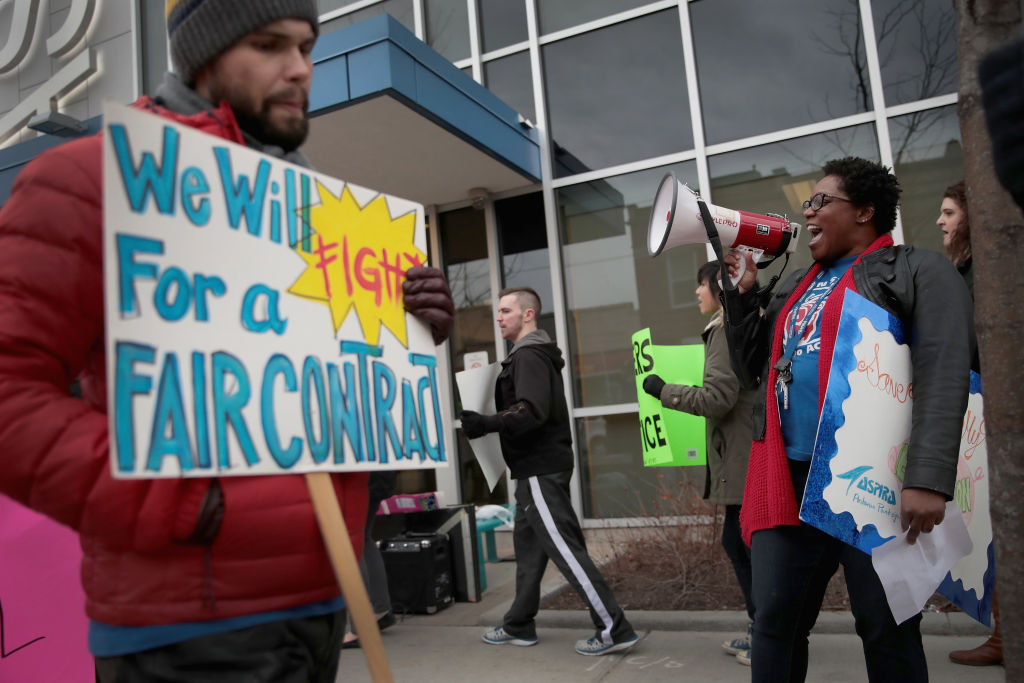 Charter Schools Of Chicago Teachers Hold Rally Ahead Of Proposed Strike