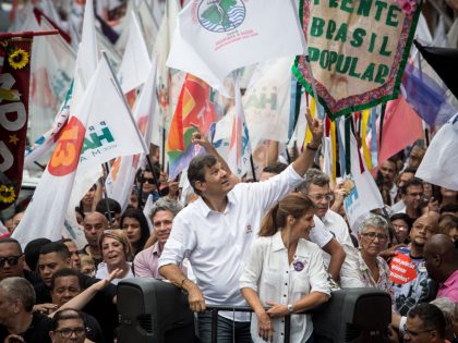 Brazilian Presidential Candidate Fernando Haddad Campaigns In Sao Paulo, Brazil Ahead Of Country's Election