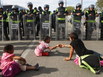 Immigrant Caravan Members Gather At U.S.-Mexico Border