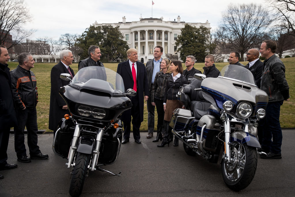President Trump Has Lunch With Harley Davidson Executives And Union Reps