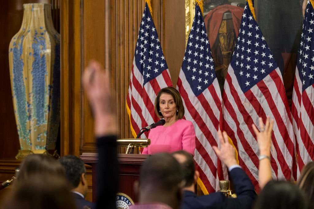 Democratic House Minority Leader Nancy Pelosi (D-CA) Holds News Conference Day After Midterm Elections