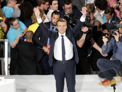 French Presidential Candidate Emmanuel Macron Holds Campaign Rally
