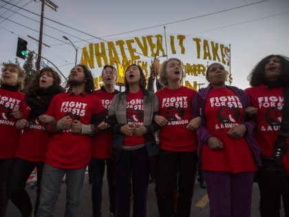 Workers Across The Country Demonstrate For Higher Minimum Wage