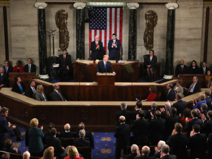 President Trump Addresses The Nation In His First State Of The Union Address To Joint Session Of  Congress