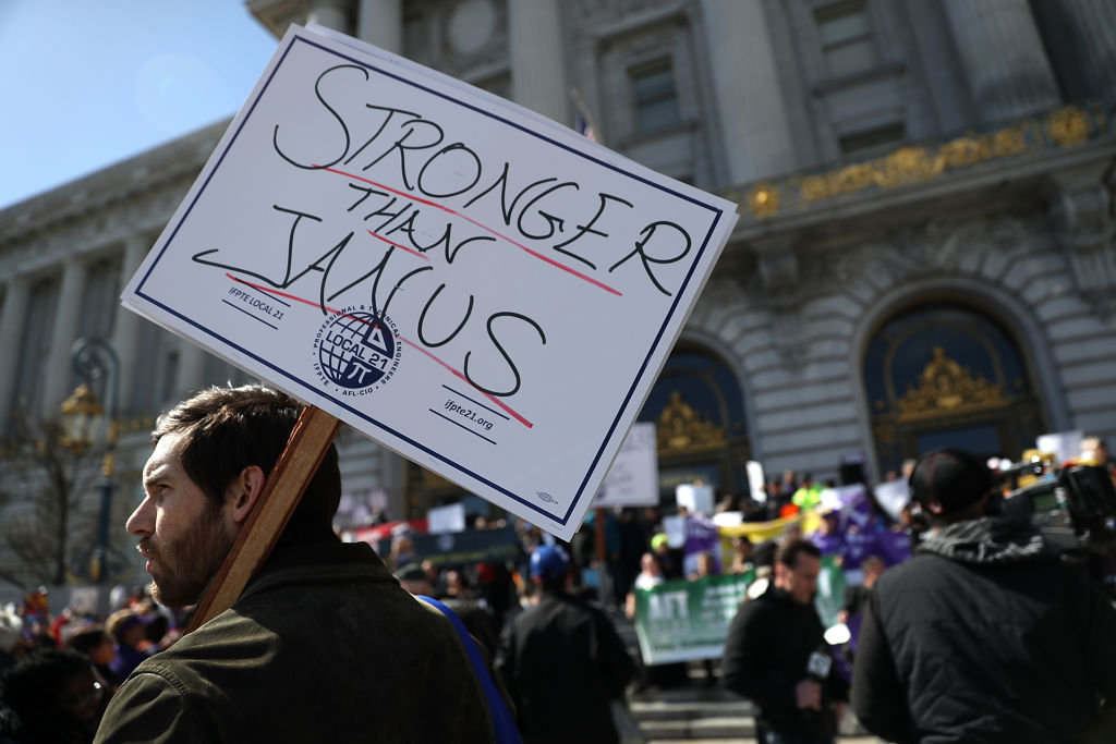 Rally At San Francisco City Hall As Supreme Court Hears Janus v AFSCME Case