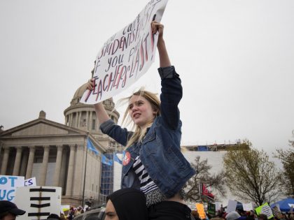 Oklahoma Teachers Go On Strike And Rally At State Capitol
