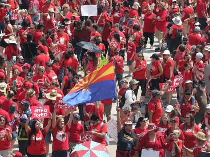Arizona Teachers Go On Strike And March To State Capitol