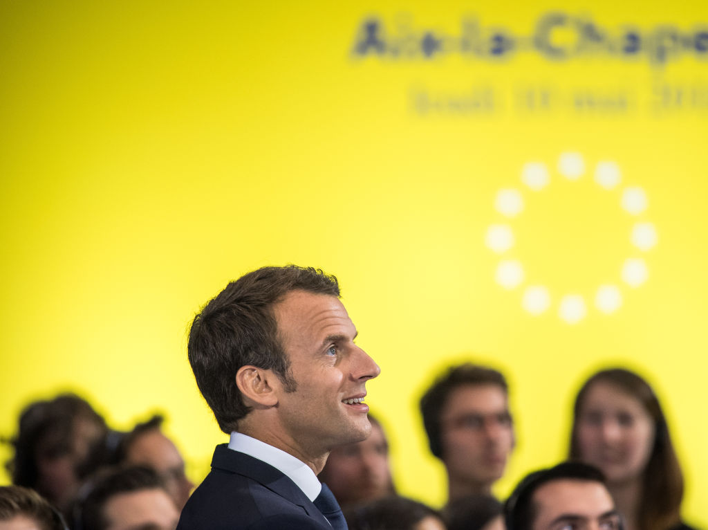 City Of Aachen Awards Charlemagne Prize To Emmanuel Macron