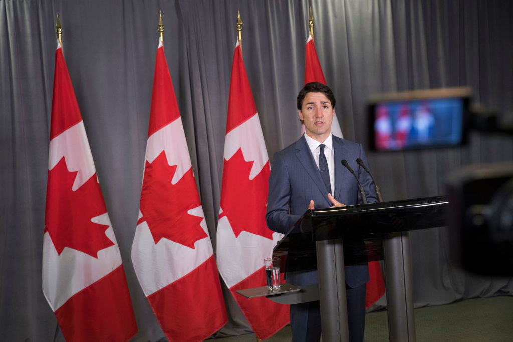Canadian Prime Minister Justin Trudeau Speaks At The Canadian Consulate In New York