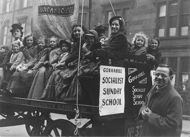 Govanhill socialist Sunday school, May Day float