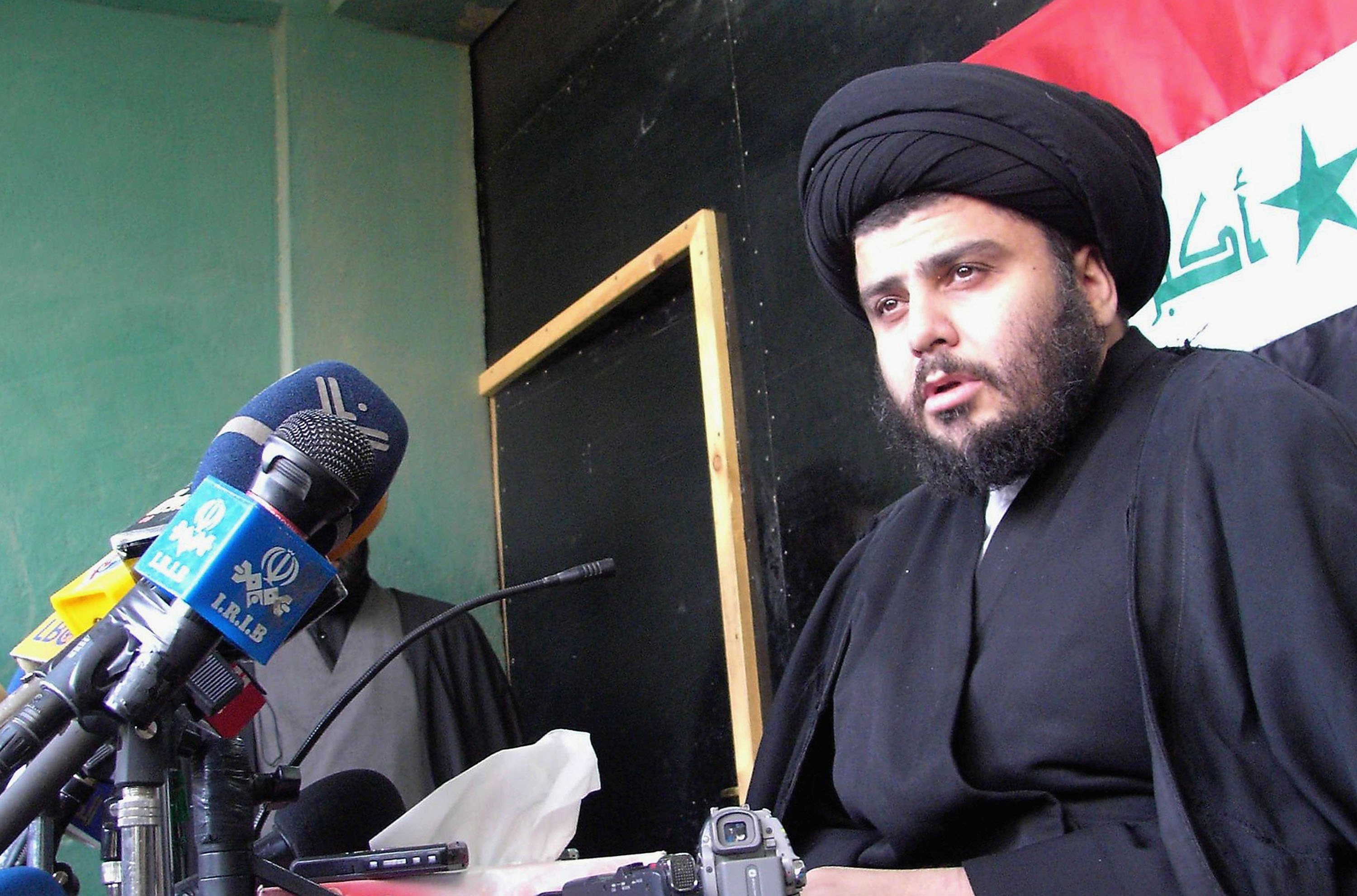 Moqtada al-Sadr Holds Press Conference In Najaf