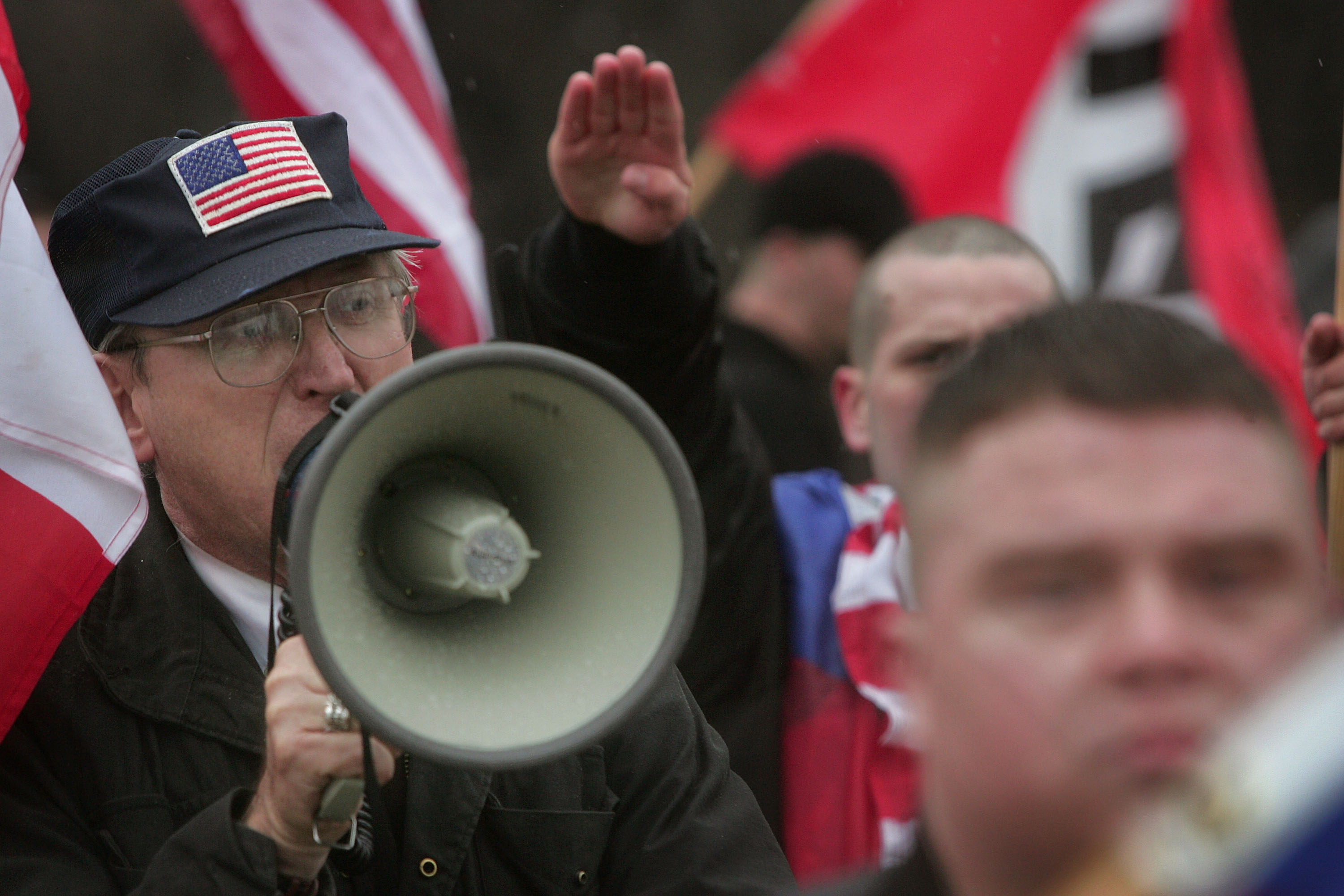 Neo-Nazis Protest Outside Skokie Holocaust Museum Dedication