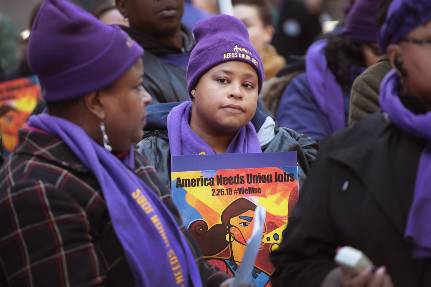 Union Supporters Rally In Chicago As Supreme Court Hears Janus v AFSCME