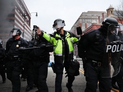 Protesters And Trump Supporters Gather In D.C. For Donald Trump Inauguration