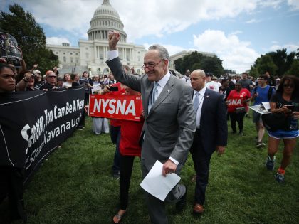 Senate Democrats Rally Outside US Capitol Against Kavanaugh Nomination