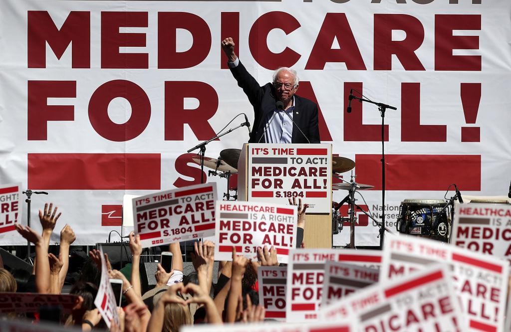 Bernie Sanders Discusses Medicare For All Bill In San Francisco