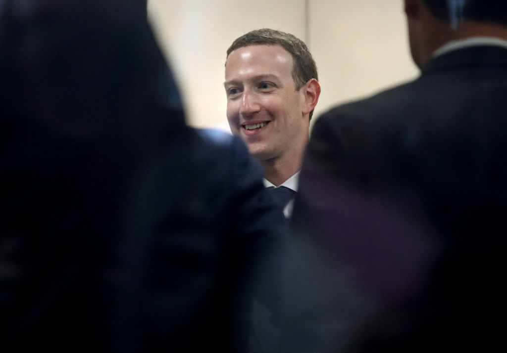 Facebook CEO Mark Zuckerberg Meets With Members Of Congress On Capitol Hill