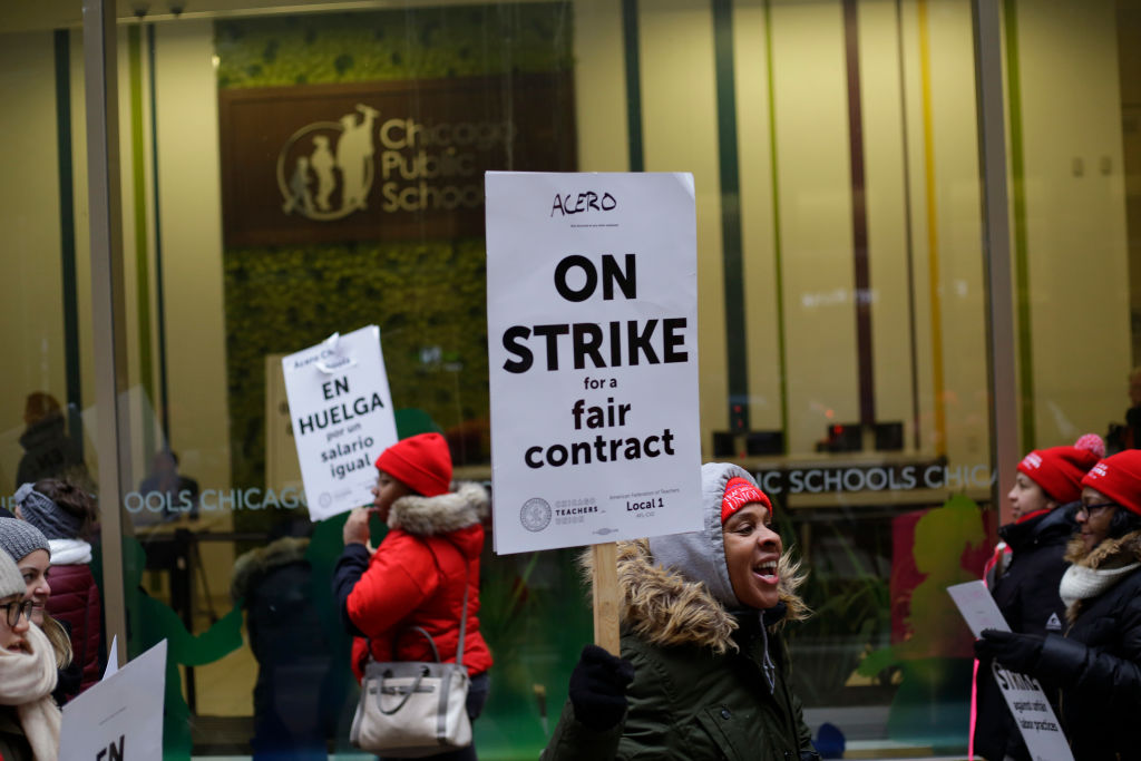 Charter School Teachers Strike In Chicago