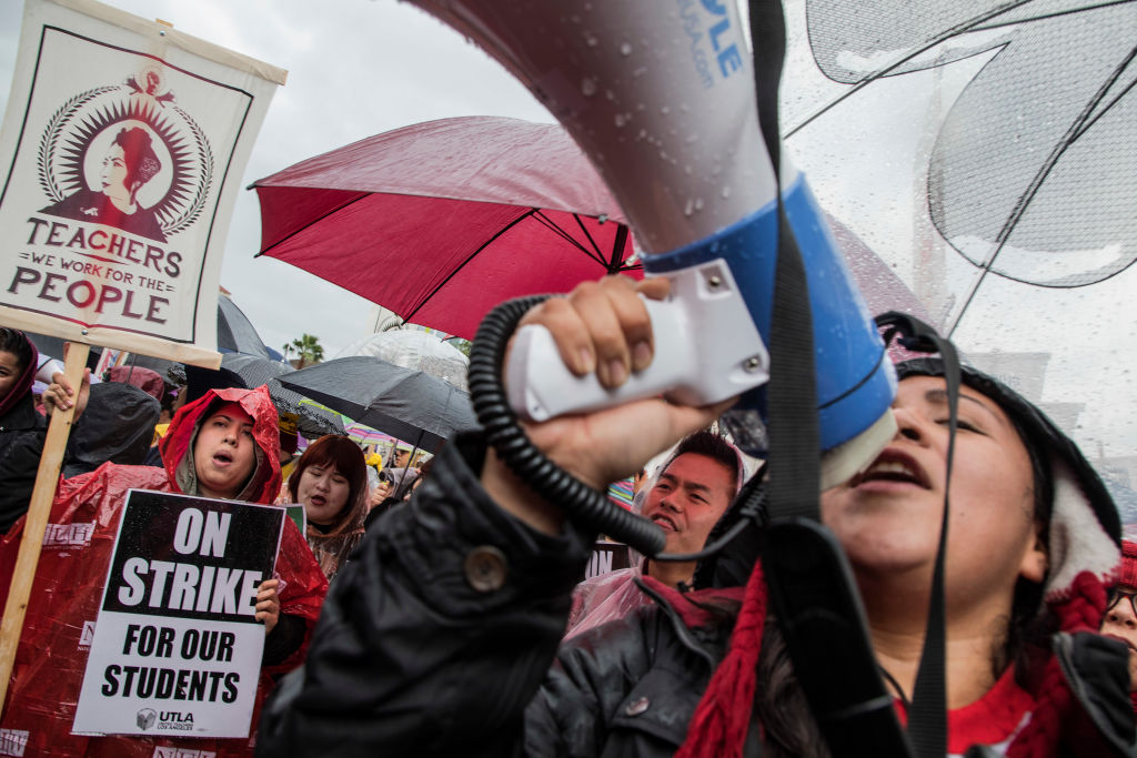 Los Angeles Teachers Go On Strike