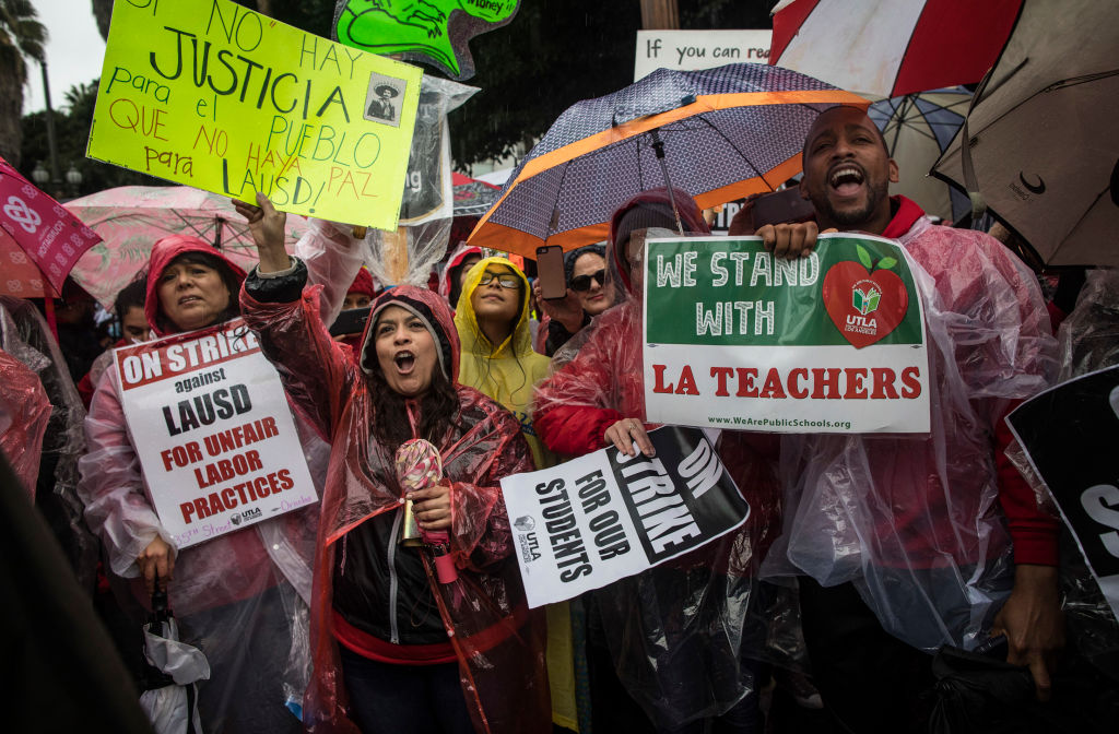 Los Angeles Teachers Go On Strike
