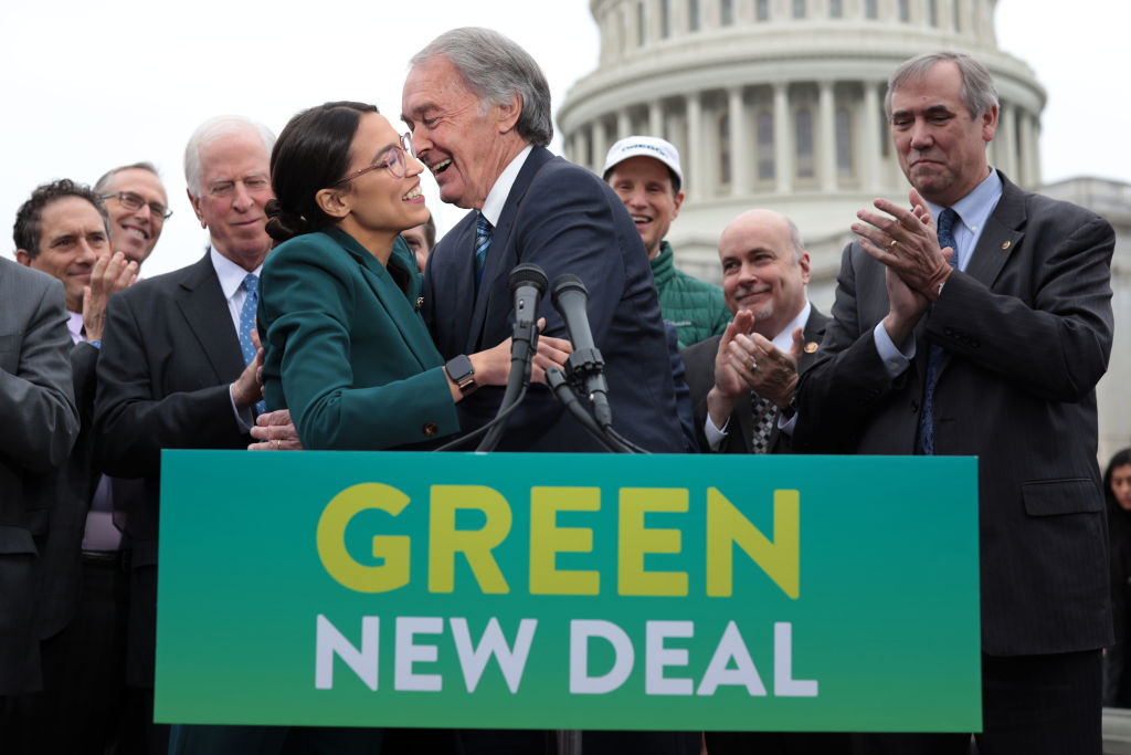 Democratic Lawmakers Rep. Alexandria Ocasio-Cortez And Sen. Ed Markey Unveil Their Green New Deal Resolution