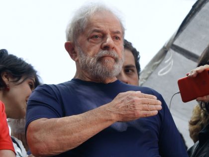 Protest against the arrest of former President Lula in Sao Paulo