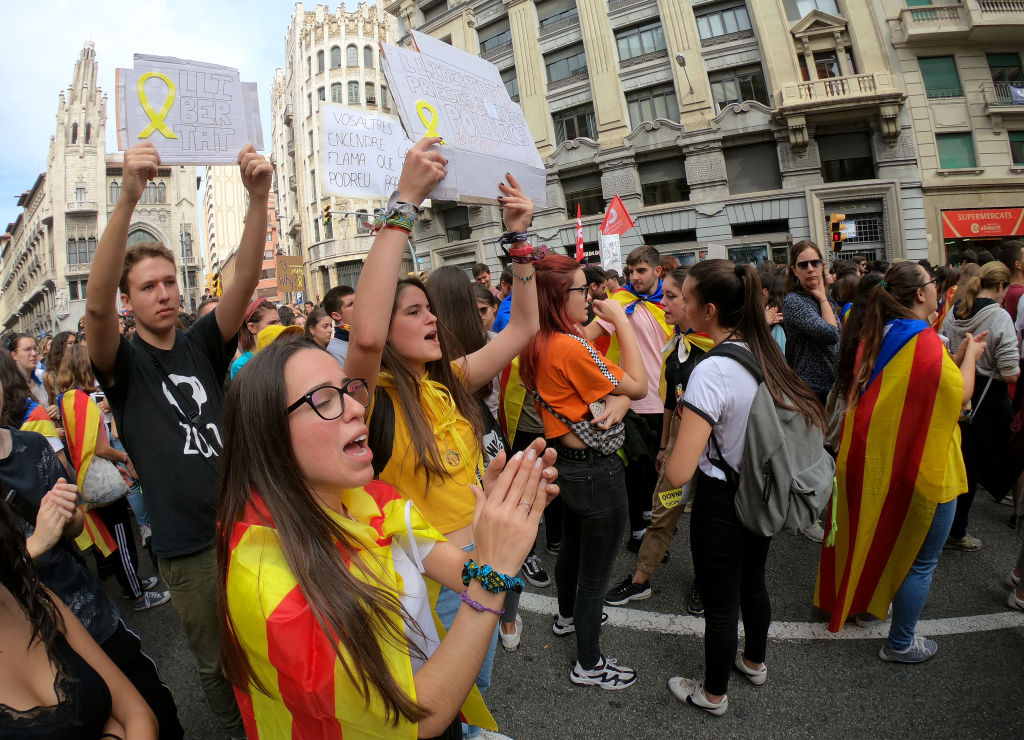 Catalan Protesters Call General Strike Over Jailing Of Separatists