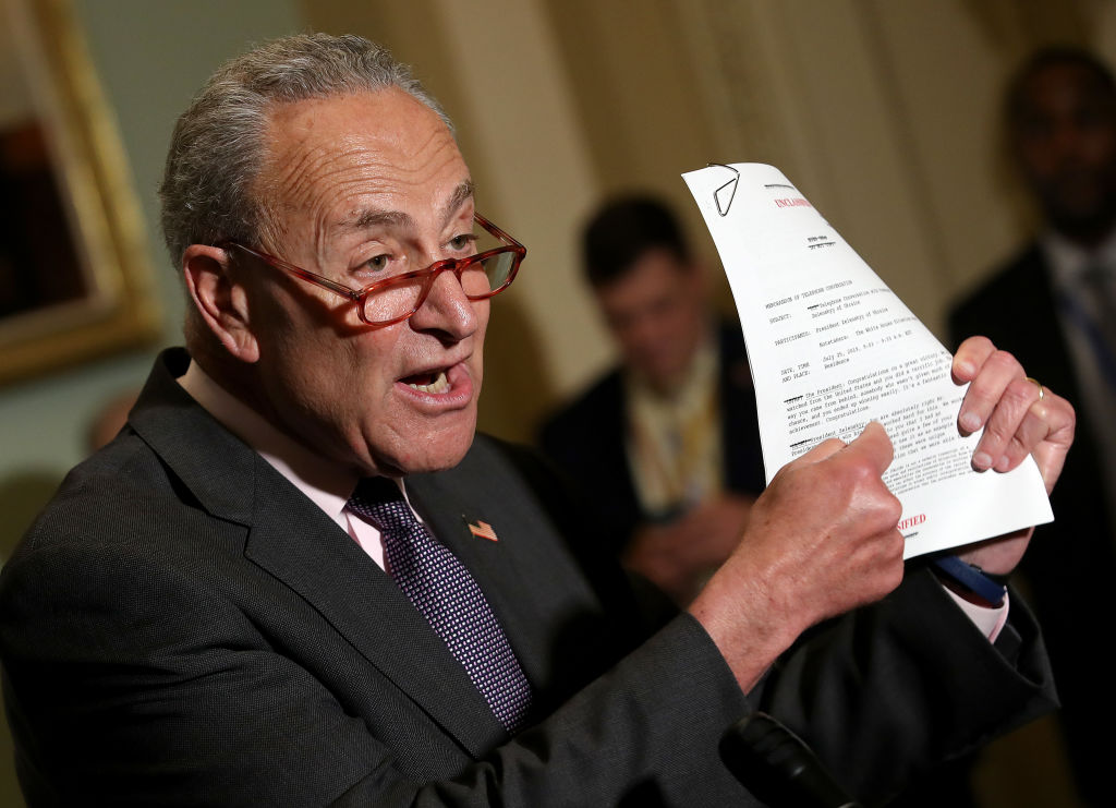 Senate Minority Leader Chuck Schumer (D-NY) Speaks On The House Impeachment Inquiry