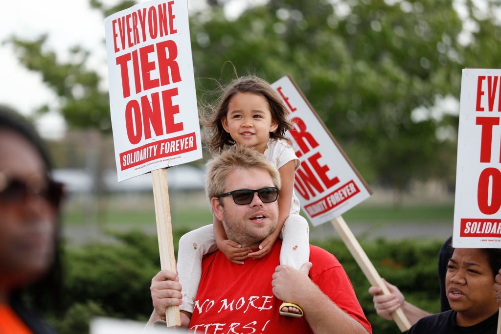 Sen. Bernie Sanders Joins UAW Picket Line In Detroit