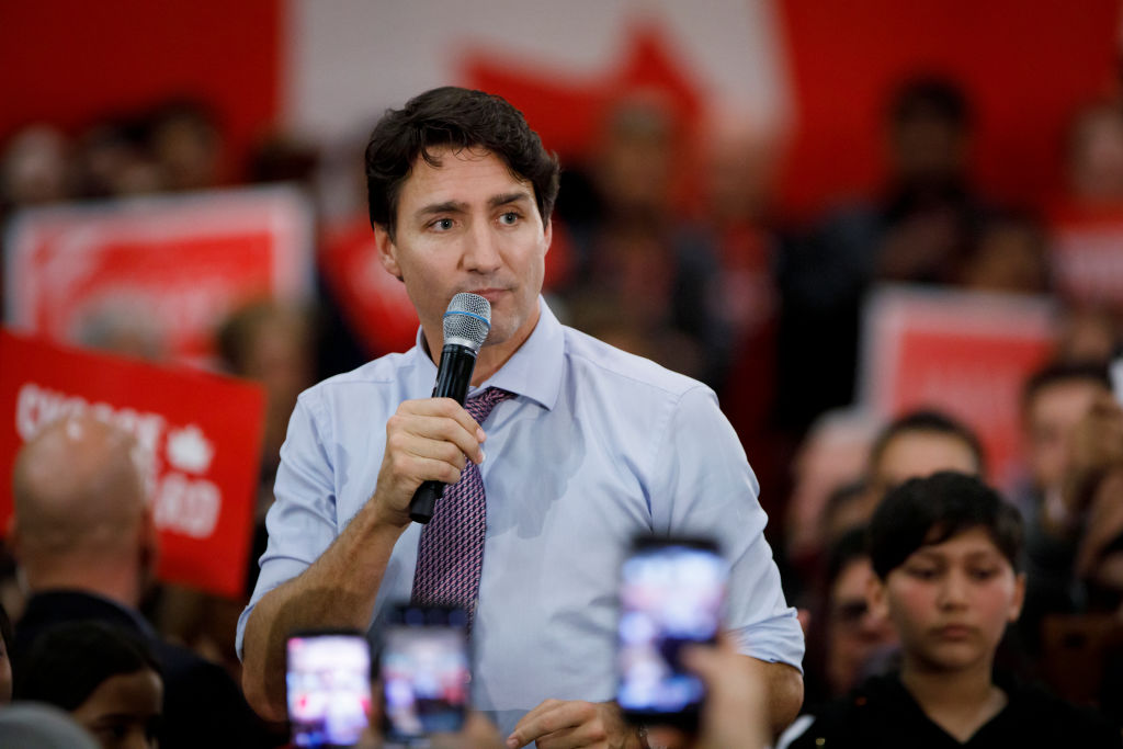 Prime Minister Justin Trudeau Holds A Campaign Rally In Vaughan, Ontario