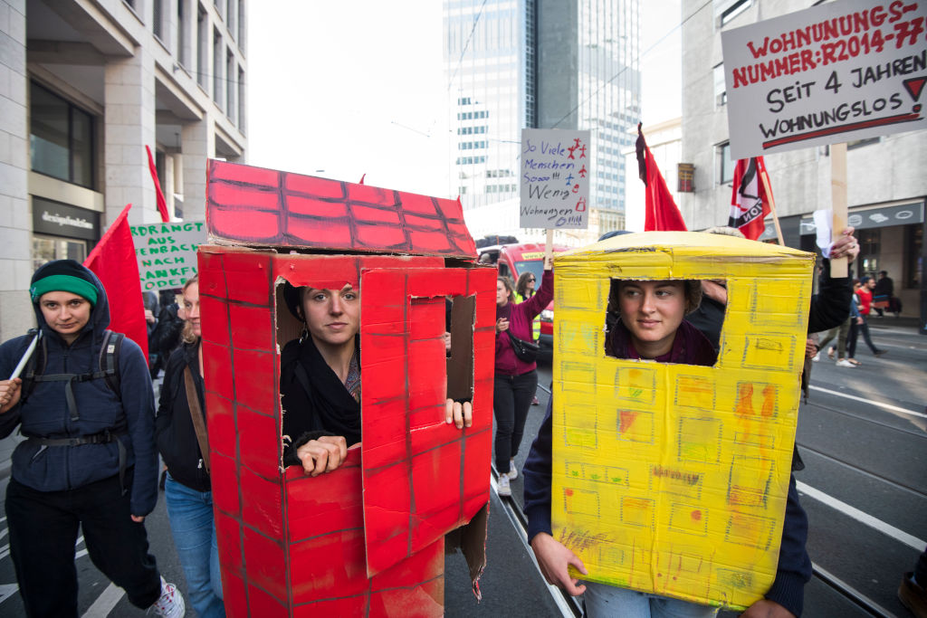 Protesters March Over Rising Housing Prices