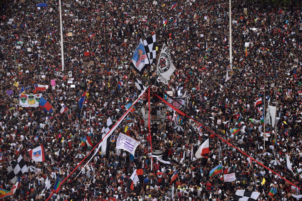 National Strike And Protests Against President Piñera