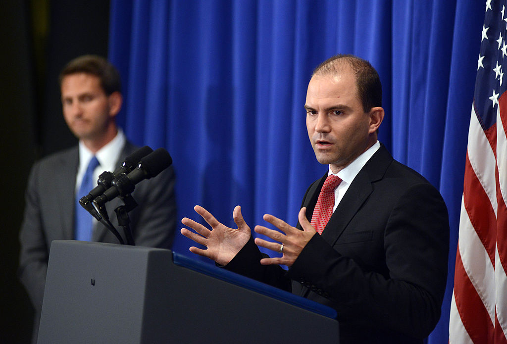 Deputy National Security Advisor Ben Rhodes And White Deputy Press Secretary Eric Schultz Brief The Media
