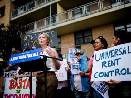 Democratic Gubernatorial Candidate Cynthia Nixon  Rally For Universal Rent Control
