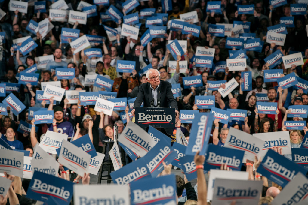Presidential Candidate Sen. Bernie Sanders And Rep. Ilhan Omar Hold Campaign Rally At University Of Minnesota