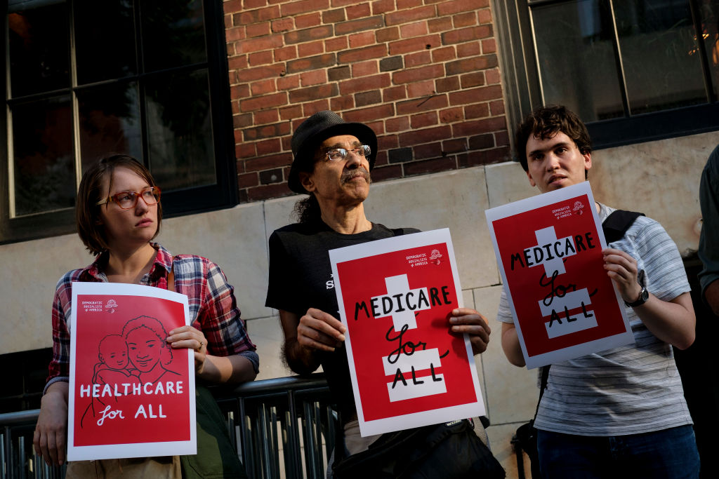 Protestors Rally Against Trumpcare In New York City