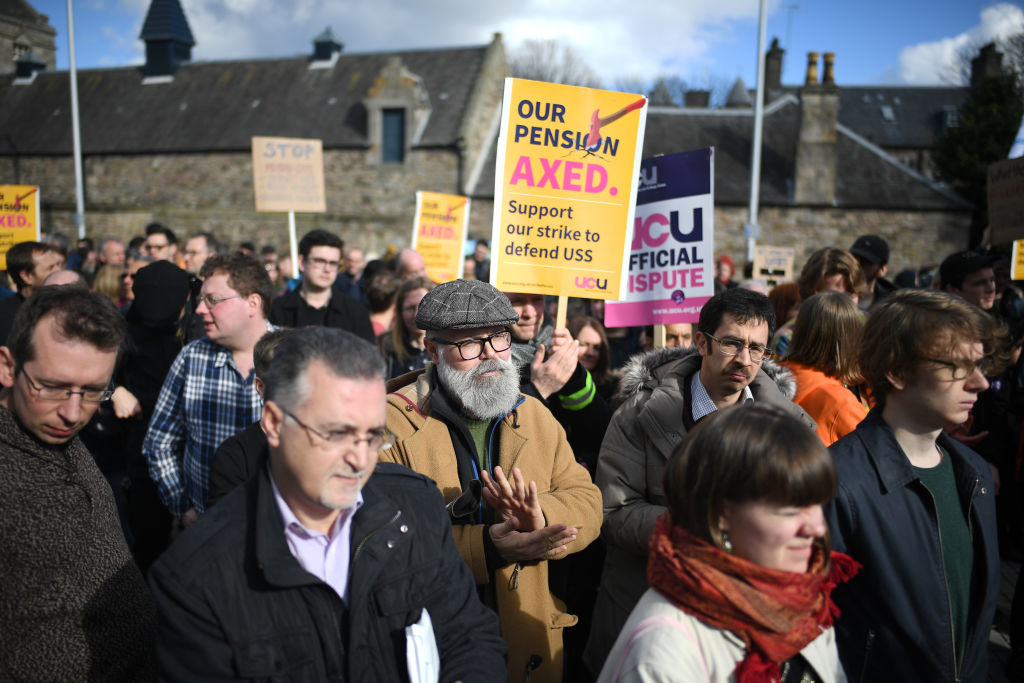 University Lecturers Protest Pension Changes