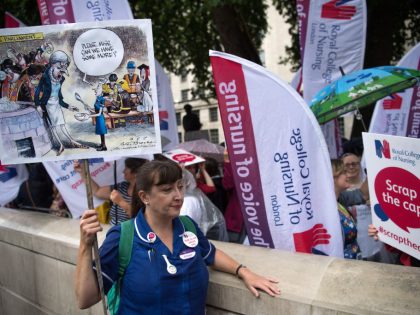 Nurses Protest The Wage Cap Outside Downing Street