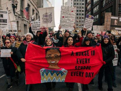 Chicago Teachers Hold Major Rally In Downtown Chicago As Strike Continues