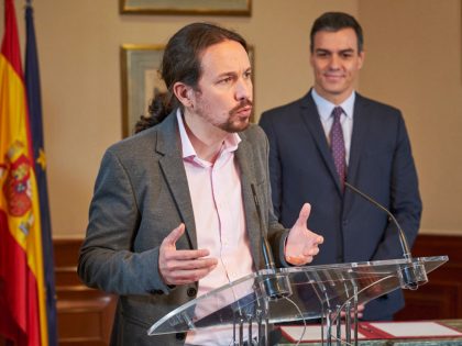 The Leaders Of Spain's Socialist And Unidas Podemos Parties Meet To Agree A Coalition